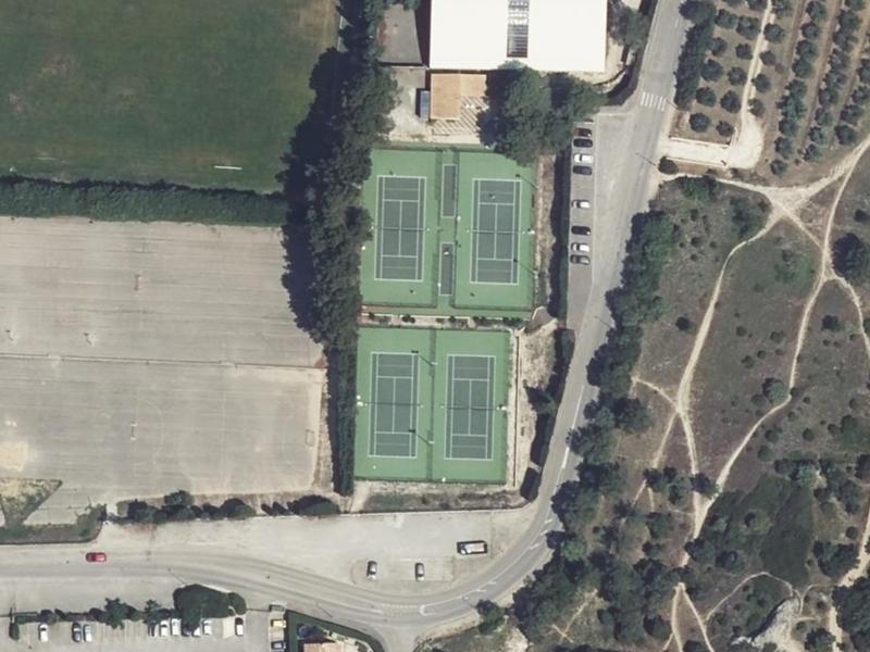 Vue aérienne de Tennis Club