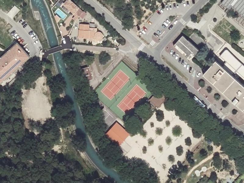 Vue aérienne de Tennis du Pijoret