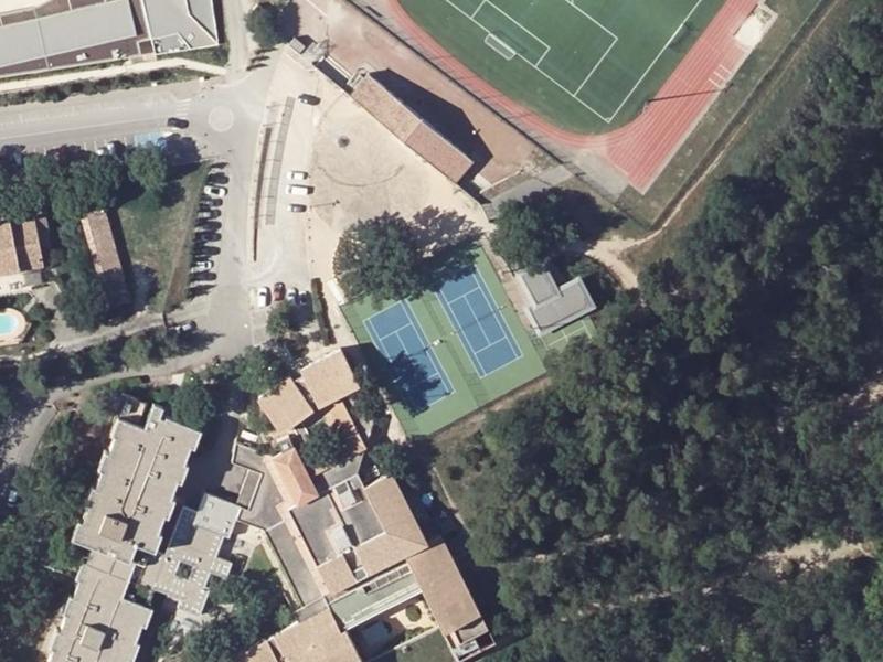Vue aérienne de Tennis