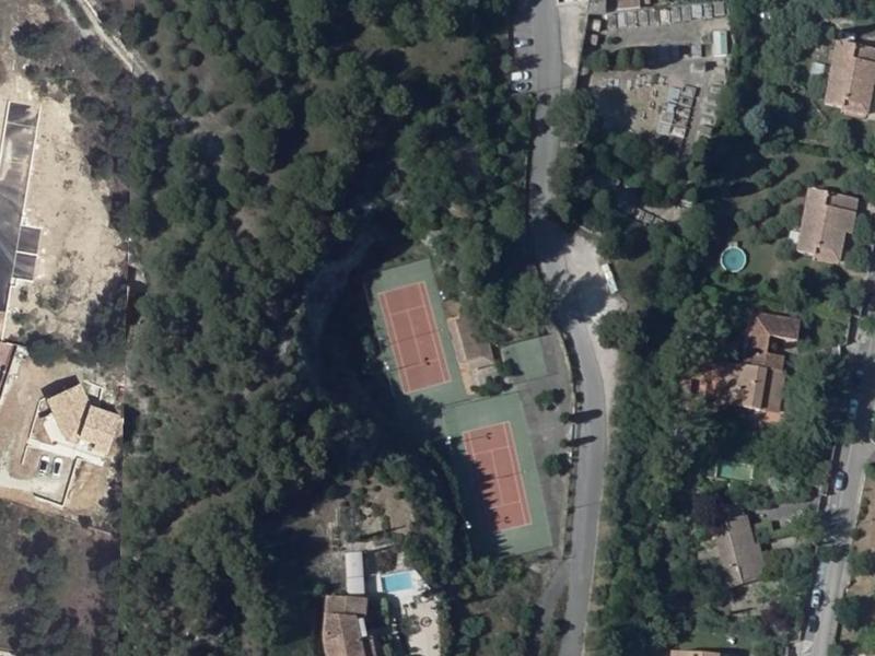 Vue aérienne de Tennis