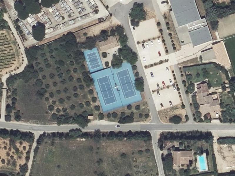Vue aérienne de Tennis