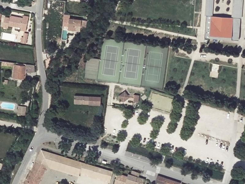 Vue aérienne de Terrains de Tennis
